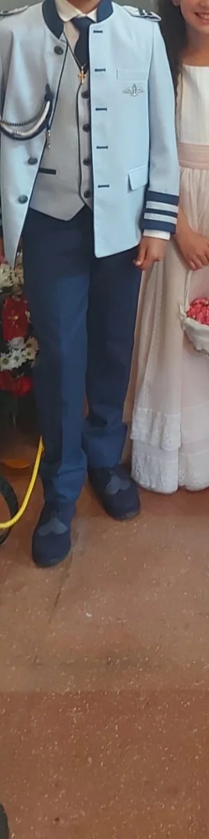 Traje de comunión niño azul Talla 10