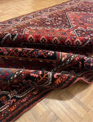 Preciosa alfombra persa anudada a mano Nahawad