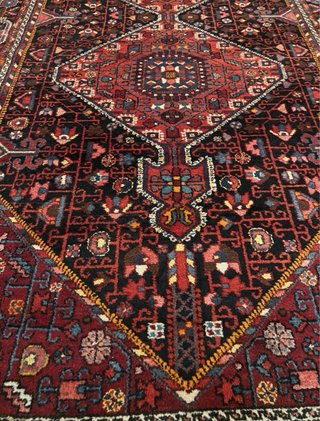Preciosa alfombra persa anudada a mano Nahawad