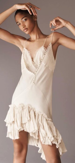 Vestido Zara Asimétrico Volantes The Item T/L