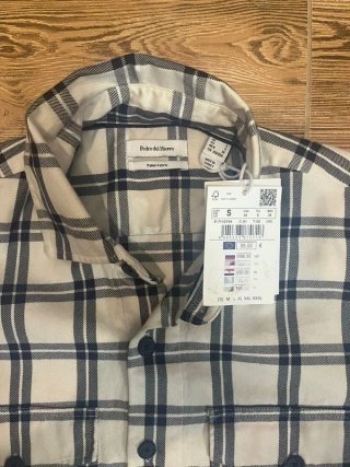 Camisa de Franela Pedro del Hierro Talla M - Nueva