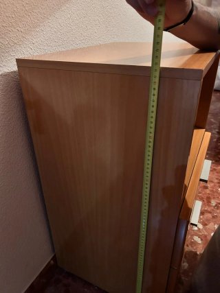 Mesita de noche madera 2 cajones