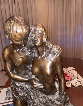 Figura Bronce Macizo Enamorados