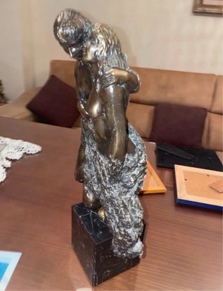 Figura Bronce Macizo Enamorados