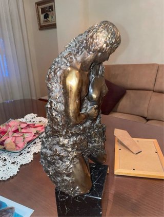 Figura Bronce Macizo Enamorados