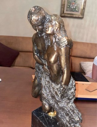Figura Bronce Macizo Enamorados