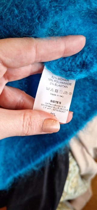 Jersey Siste'n Mohair Azul  real Talla M