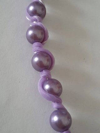 Lote 3 collares perlas y lazo