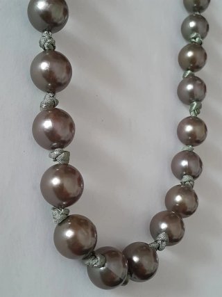 Lote 3 collares perlas y lazo