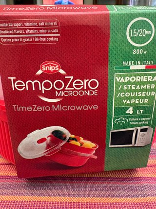 Vaporiera Microonde TempoZero Snip Rossa