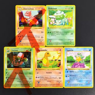 Pack 3 Cartas Pokémon Iniciales Base Set