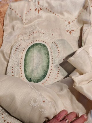 Cortina Vintage Grande Beige/Verde