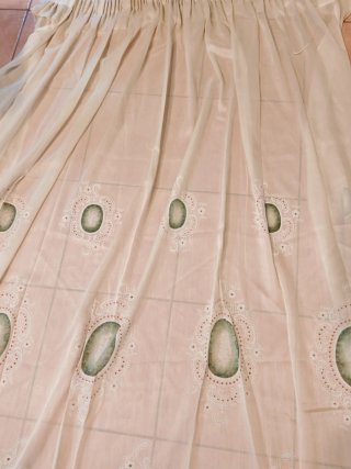 Cortina Vintage Grande Beige/Verde