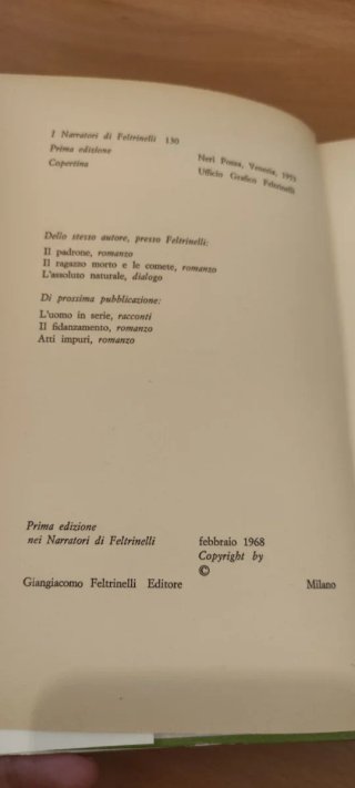 Goffredo Parise - La grande vacanza - Feltrinelli