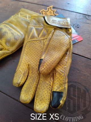 Guanti in pelle gialli taglia XS