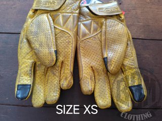 Guanti in pelle gialli taglia XS
