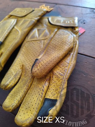 Guanti in pelle gialli taglia XS