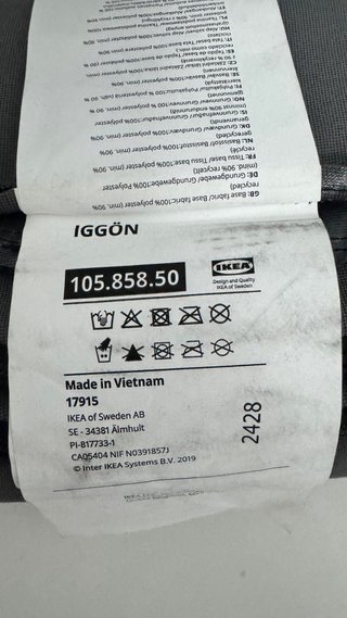 IGGÖN Saco para base de sombrilla gris SIN RELLENO