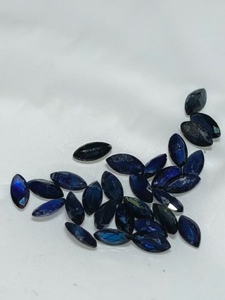 Lote Zafiros Azules Marquise 5x3mm