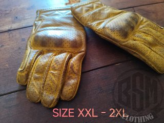 Guanti Moto Pelle gialli Taglia XXL