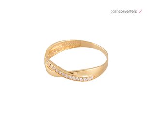 anillo oro 18k con piedra con circonita