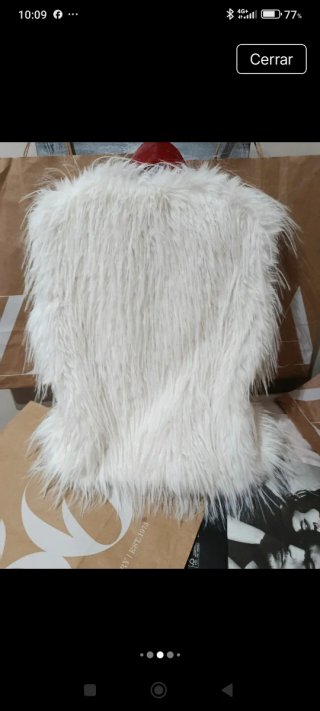 Chaleco pelo Zara Talla Única Blanco