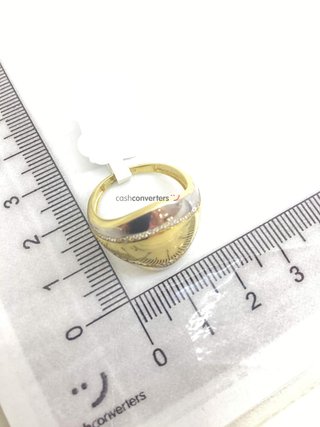 anillo oro 18k con piedra con circonita