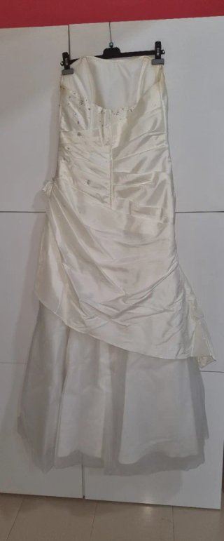 Vestido Novia Blanco Saten Palabra de Honor 44 46
