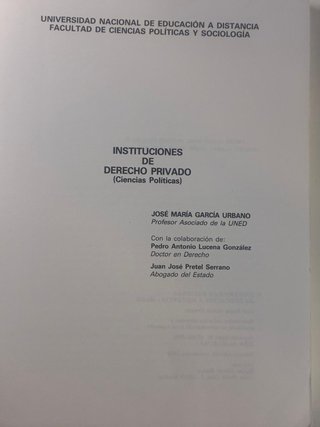 Instituciones de Derecho Privado