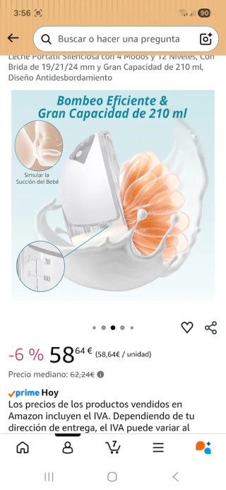 2 Sacaleches Eléctricos Portátiles sin estrenar