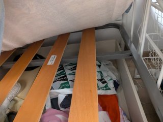 Cama de forja con almacenaje y colchon