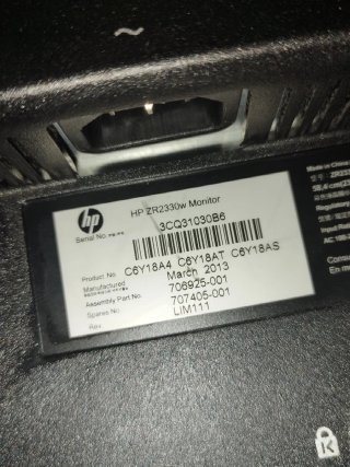 Monitor HP ZR2330w Negro