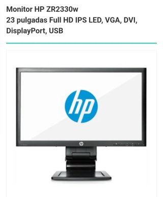 Monitor HP ZR2330w Negro