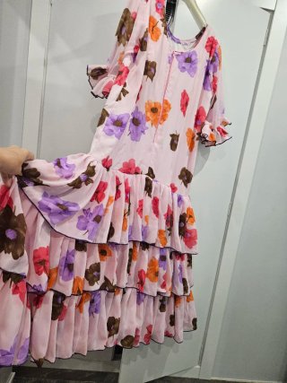 Vestido Flamenca Volantes Estampado Flores