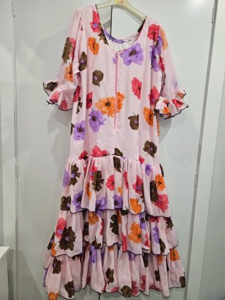 Vestido Flamenca Volantes Estampado Flores