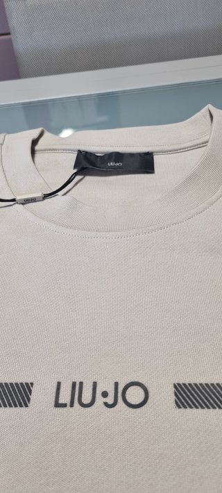 Felpa Liu Jo Uomo Nuova Taglia S Beige