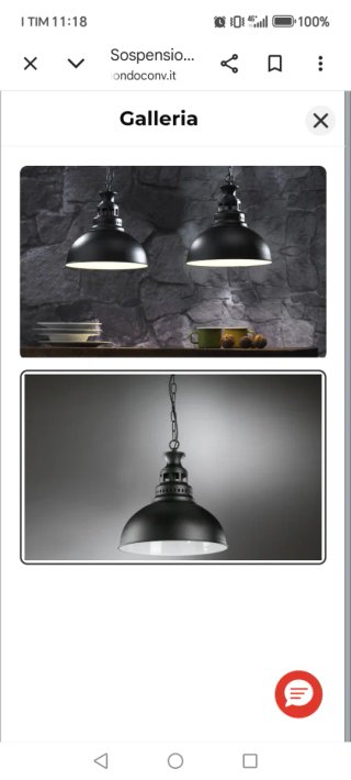 Lampadario sospeso stile industriale