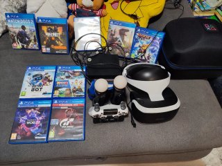 PS4 Slim Negra + Gafas VR + Juegos