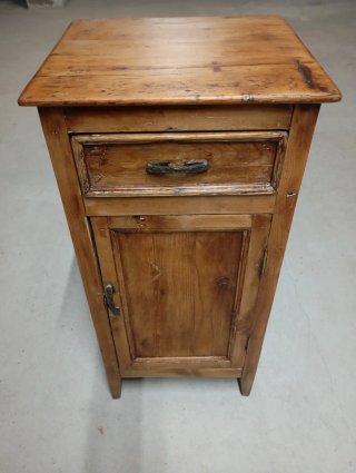 Mesa de noche antigua madera maciza 80x35x35cm