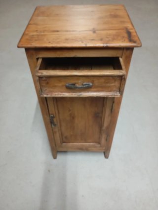 Mesa de noche antigua madera maciza 80x35x35cm
