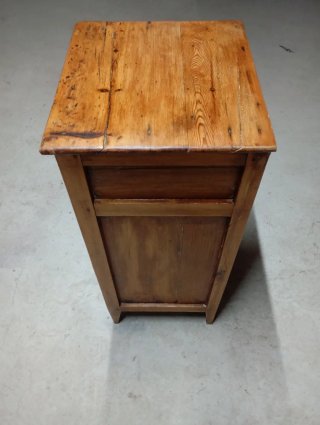 Mesa de noche antigua madera maciza 80x35x35cm