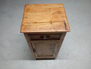 Mesa de noche antigua madera maciza 80x35x35cm