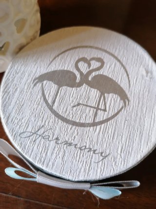 Lanterna Harmony in ceramica bianca
