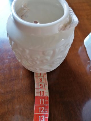 Lanterna Harmony in ceramica bianca