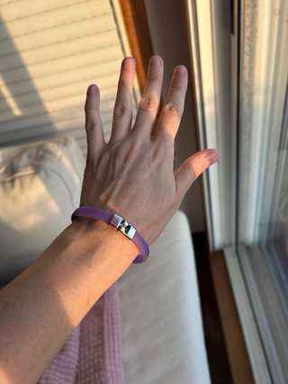Pulsera Hugo Boss Acero y Silicona Morada