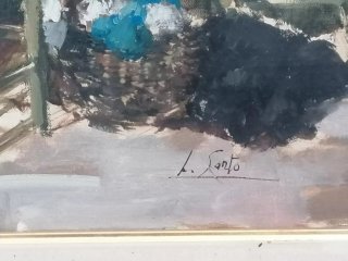 Dipinto Lucia Sarto Le Lavandaie Olio su Tela