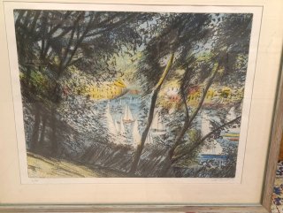 Michele Cascella Litografia Portofino Firmata