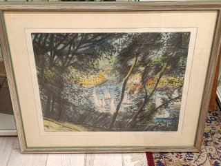 Michele Cascella Litografia Portofino Firmata