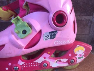 Patines en línea niña Decathlon rosas talla 28-30