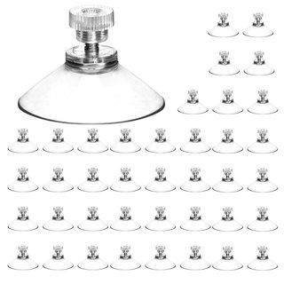 QWORK® 30 piezas de ventosa, ventosas para cristal, Ø 40mm con tuerca moleteada